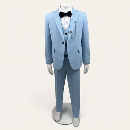 Boys Sky Blue 6-Piece Suit
