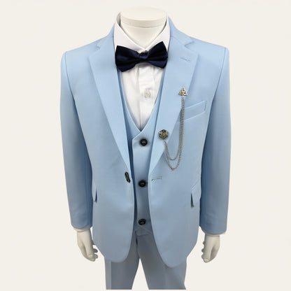 Boys Sky Blue 6-Piece Suit