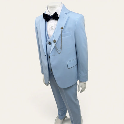 Boys Sky Blue 6-Piece Suit
