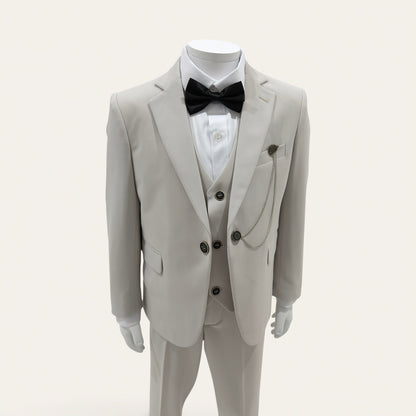 Boys Stone Beige 6-Piece Suit